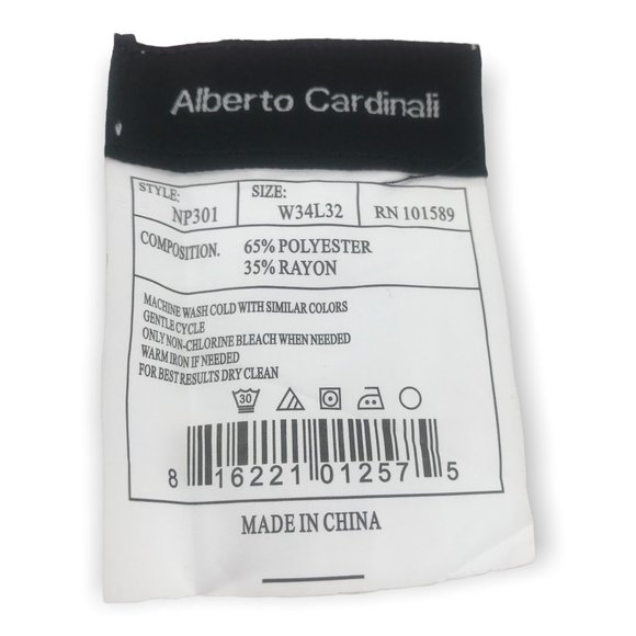 *Alberto Cardinal Mens Dress Pants Beige Khaki NWT Size 34/32 - Picture 4 of 4